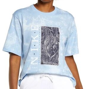 Nike Light Blue Tie-Dye Tee Size Large
